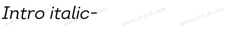 Intro italic字体转换 Intro italic字体转换